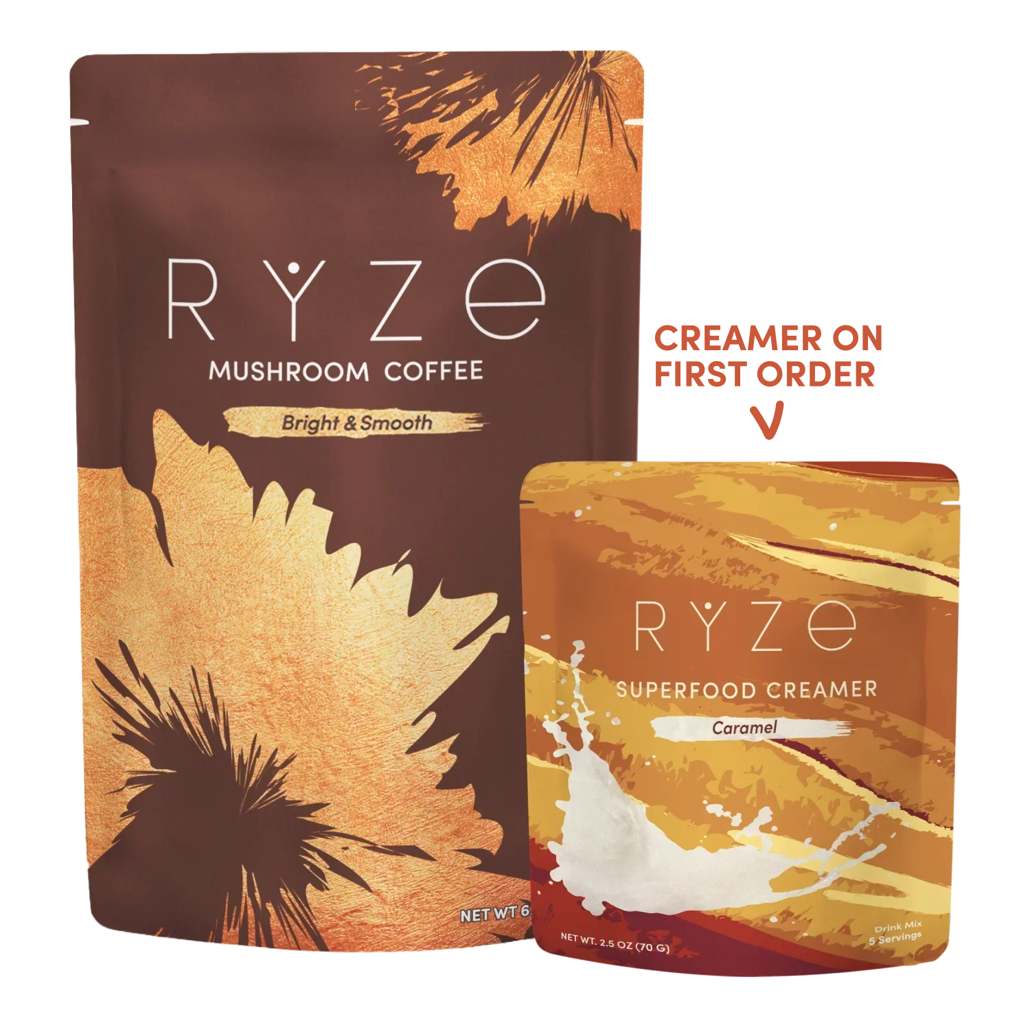 Mushroom Coffee + Caramel Creamer Set H1