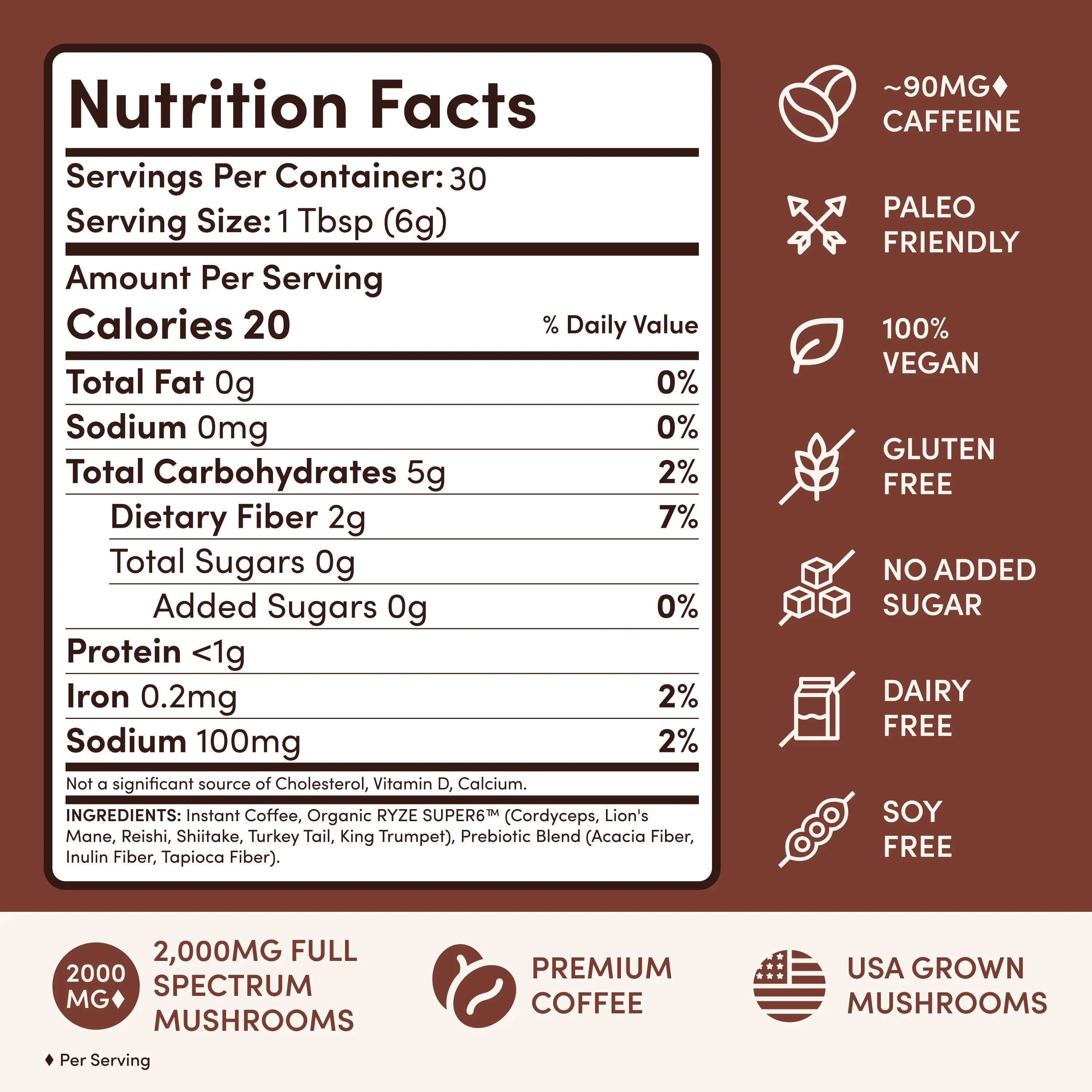 Mushroom Coffee House Blend 30 Servings D2