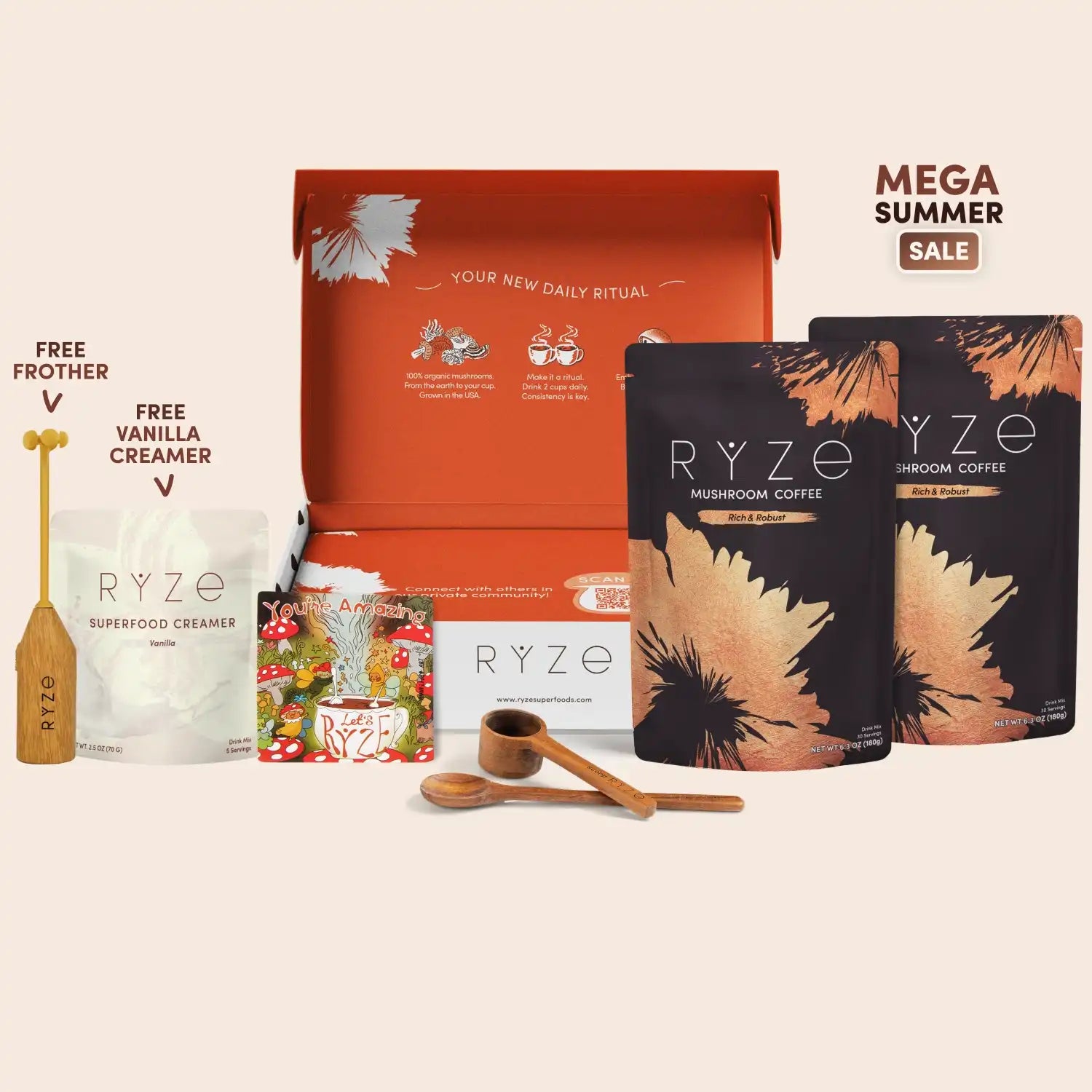 Mushroom Coffee Dark Roast Starter Kit (60 servings) P0