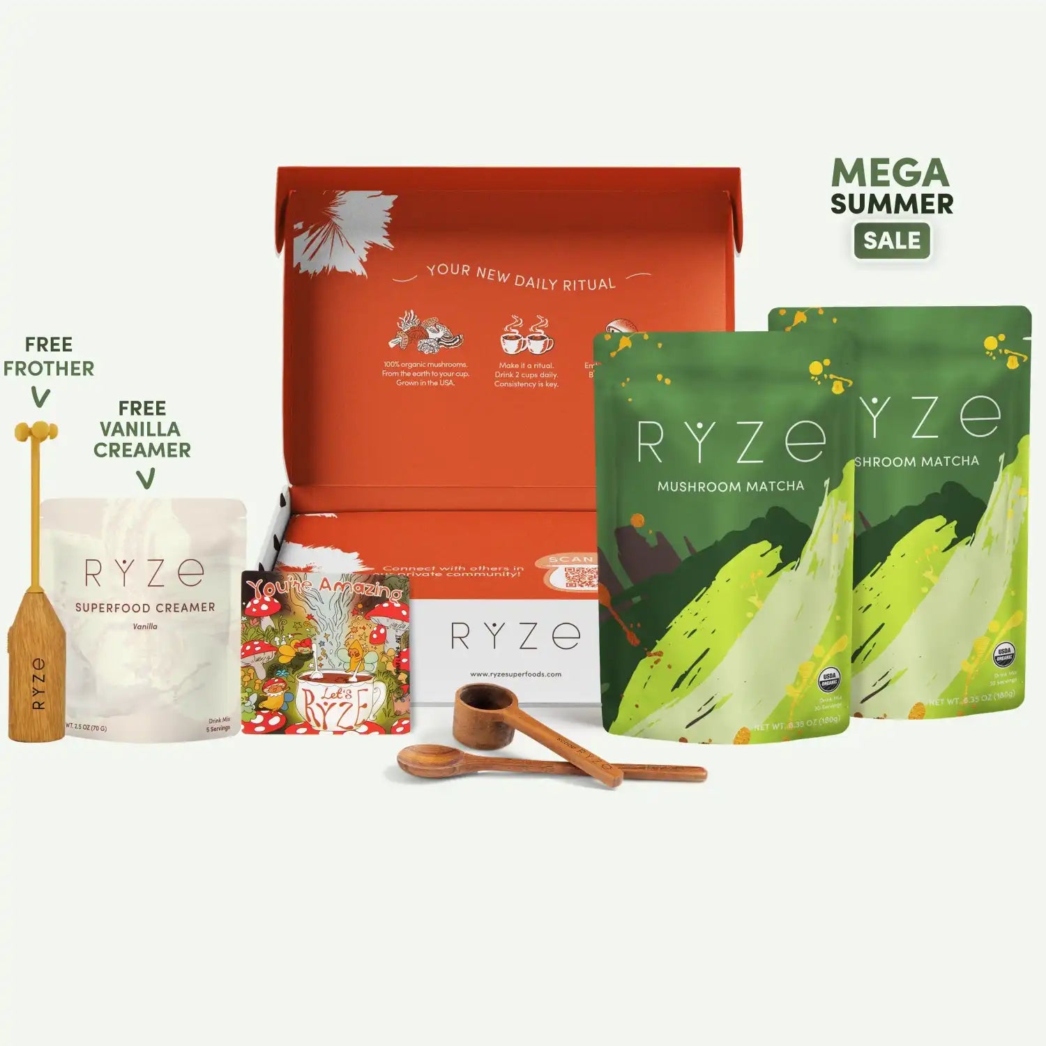 Mushroom Matcha Starter Kit (60 Servings) C2