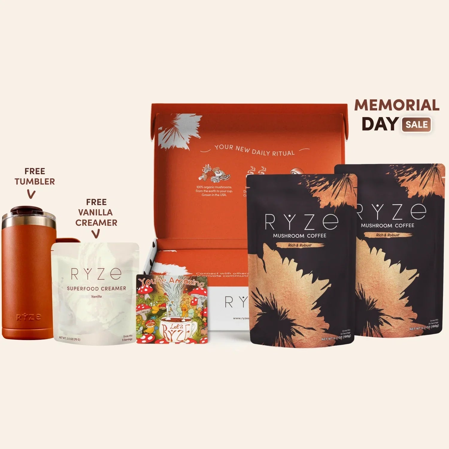 Mushroom Coffee Dark Roast Starter Kit 60 Serving I1