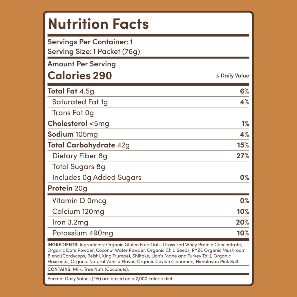 Mushroom Overnight Oats (14 Servings) N8