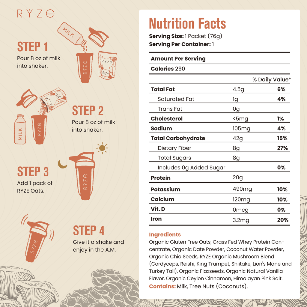 Mushroom Overnight Oats Pack (14 Servings) O4