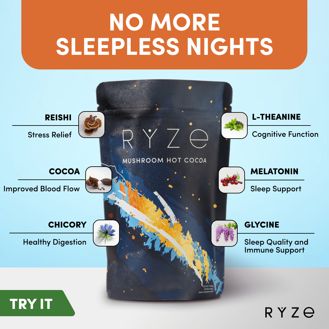 Hot Cocoa - with 6 Sleep Superfoods to Help Fall Asleep and Stay Asleep X1