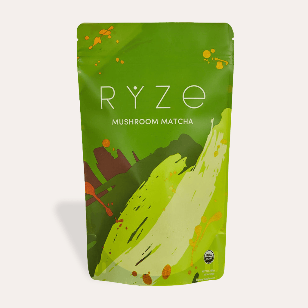 Mushroom Matcha - with 6 Organic Adaptogenic Mushrooms Grown In USA and Ceremonial-Grade Japanese Matcha K1